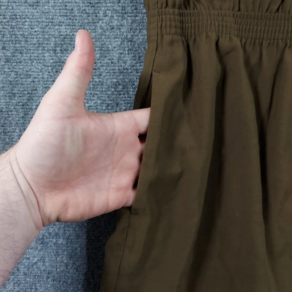 H&M Skirt Womens‎ 6 Brown Straight Knee Length Elastic Waist Pockets Lightweight